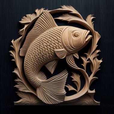 3D модель Щукинская рыба (STL)
